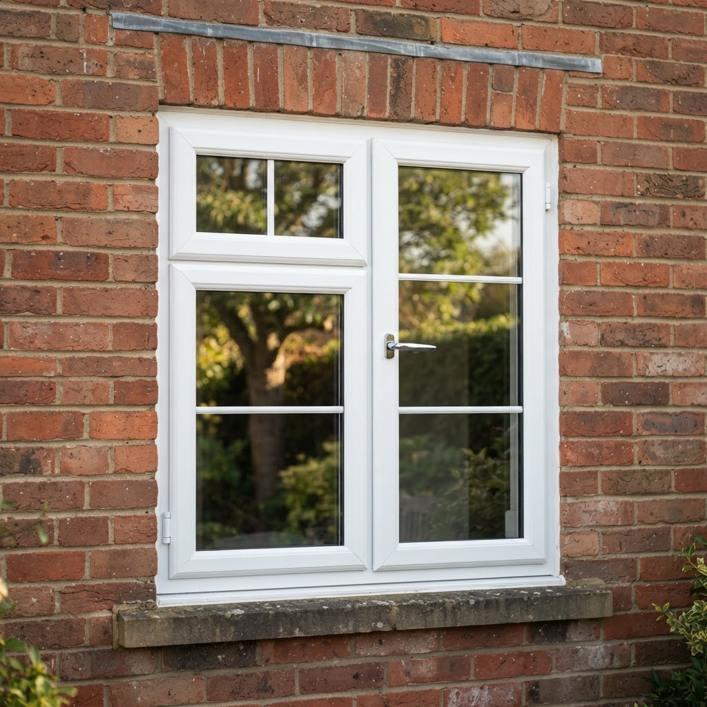 Professional window installation detail showing careful fitting and finishing
