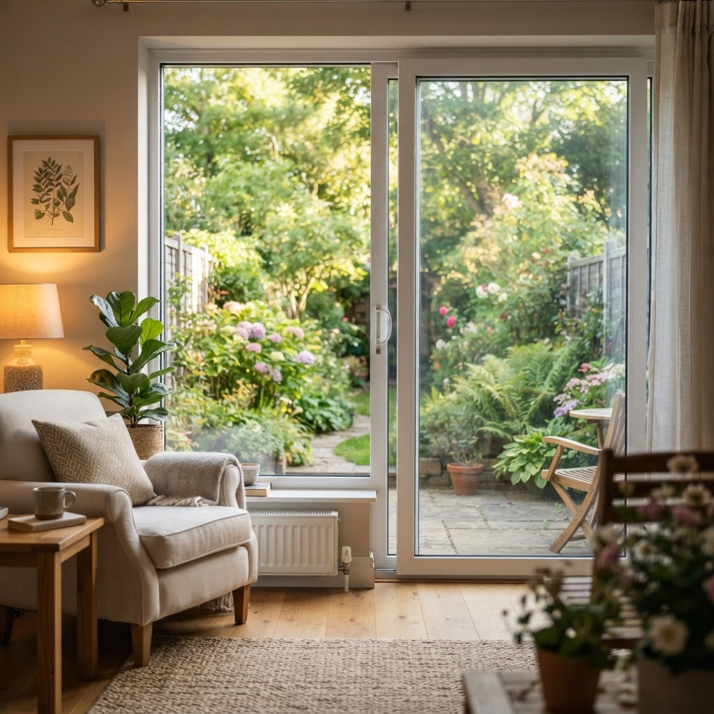 Double glazed window installation in a modern home